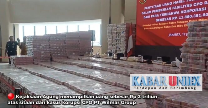 
					Kejaksaan Agung Pamer Uang Sitaan Korupsi CPO Rp 2 Triliun, Tumpukan Setinggi 1,5 Meter!
