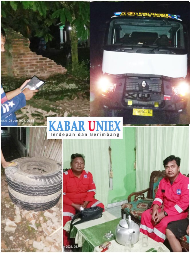 
					Roda Trailer Terlepas, Hantam Rumah Warga hingga Pagar Tembok Ambruk