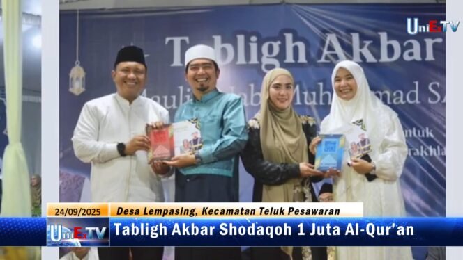 
					Wakil Bupati Pesawaran Hadiri Tabligh Akbar Shodaqoh 1 Juta Al-Qur’an di Desa Lempasing
